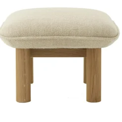 Audo Copenhagen Fotpallar-Brasilia Ottoman Naturlig Ek, Fårskinn Sahara