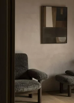 Audo Copenhagen Fotpallar-Brasilia Ottoman Valnöt, Fårskinn Root