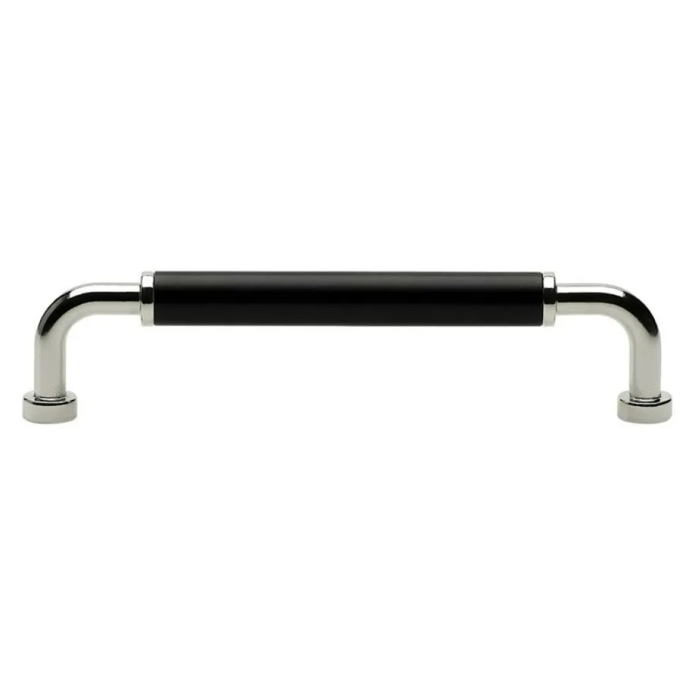 Brohult M Handtag CC 128 mm, Polerad Mässing/Svart