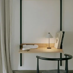 Brolly Bordslampa Portabel, Steel Black