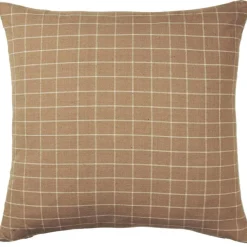 Ferm Living Prydnadskuddar & Fodral-Brown Prydnadskudde, Check, 50x50 cm