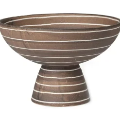 Ferm Living Fruktskålar|Serveringsskålar-Brura Skål Ø21,5 cm, Coffee / White