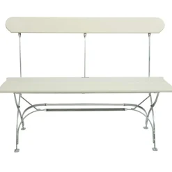 Grythyttan stålmöbler Bänkar & Trädgårdsbänkar-Bryggerisoffa, Vitlackad Ek / Varmförzinkat Stål