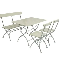 Grythyttan stålmöbler Bänkar & Trädgårdsbänkar-Bryggerisoffa, Vitlackad Ek / Varmförzinkat Stål