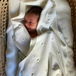 Bubble Babyfilt 80x100 cm, Kaffe