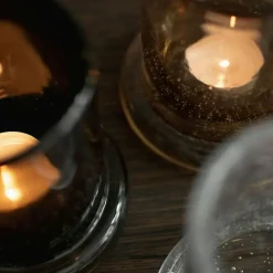 Bubble Ljuslykta Ø10 cm, Brun