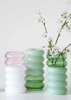 Design Letters Ljusstakar|Vaser-Bubble Vas & Ljusstake 2-in-1, Blå