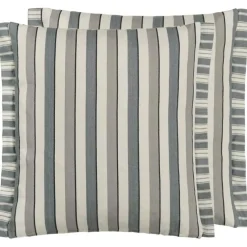Burlington Stripe Charcoal Kudde 43x43 cm