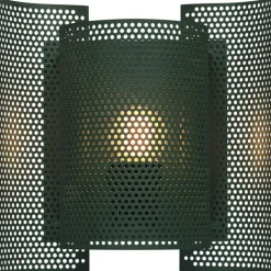 Northern Vägglampor-Butterfly Vägglampa Perforerad, Mörkgrön