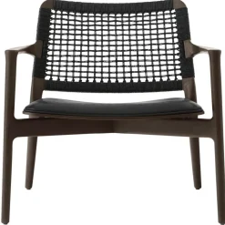 Vipp Fåtöljer-Cabin Loungefåtölj, Mörk Ek / Svart Läder