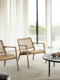 Vipp Fåtöljer-Cabin Loungefåtölj, Mörk Ek / Svart Läder