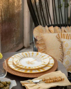 Cannes Assiett 22 cm, Gul