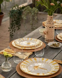 Cannes Assiett 22 cm, Gul