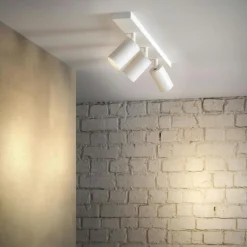 Edgeform Spotlights-Canspot 55 Triple Bar Spotlight, Vit / Mässing