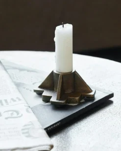 Castle Ljusstake Antik Aluminium, 9x9 cm