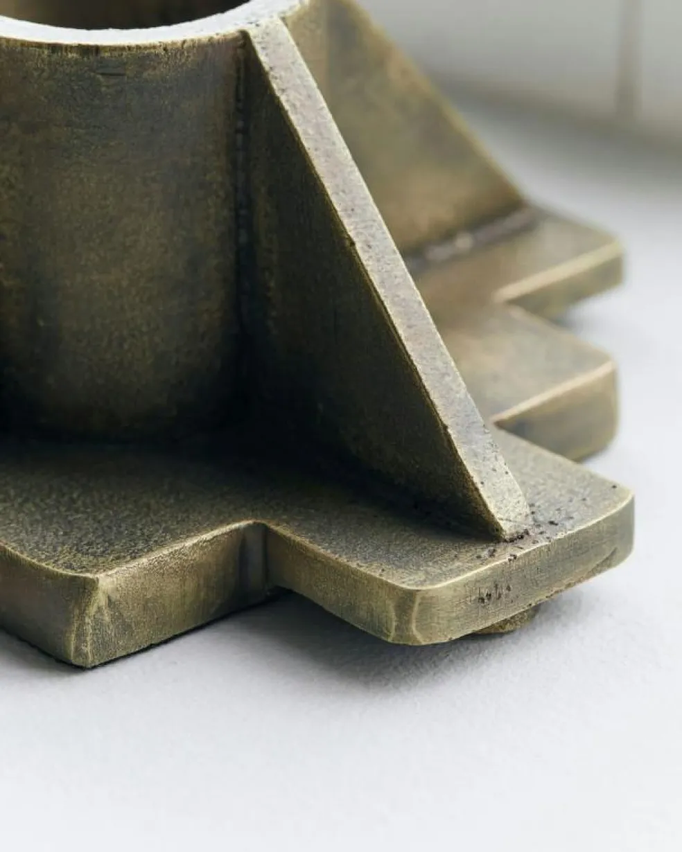 Castle Ljusstake Antik Aluminium, 9x9 cm