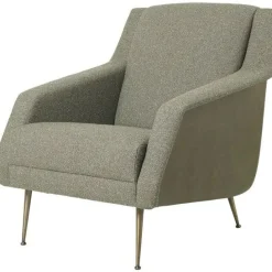 GUBI Fåtöljer-CDC.1 Loungefåtölj, Around Bouclé Dedar 141 / Antikmässing Bas