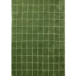 Chhatwal & Jonsson Ullmattor|Tuftade Mattor-Chakra Rug, Off White Matta 180x270 cm, Cactus Green