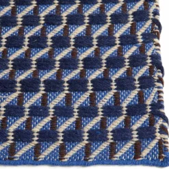 Channel Matta Blå/Vit, 170x240 cm