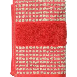 Juna Handdukar & Badlakan-Check Handduk 50x100 cm, Mörkblå/Sand