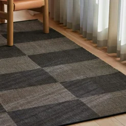 HAY Slätvävda Mattor|Ullmattor-Check Ullmatta 200x300 cm, Grå