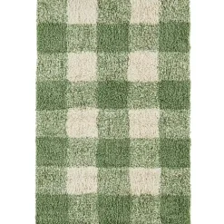 Checked Badrumsmatta 60x90 cm, Grön