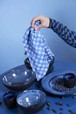 ByON Servetter & Tillbehör-Checki Tygservett Bomull 45x45 cm 2-pack, Blå