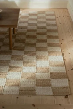 Decotique Jutemattor-Chess Matta Natural Jute / Off-white, 200x300 cm