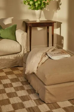 Decotique Jutemattor-Chess Matta Natural Jute / Off-white, 200x300 cm