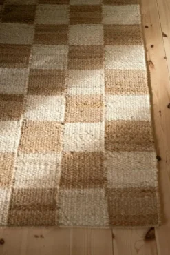 Decotique Jutemattor-Chess Matta Natural Jute / Off-white, 200x300 cm