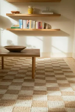 Decotique Jutemattor-Chess Matta Natural Jute / Off-white, 200x300 cm