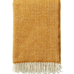 Klippan Yllefabrik Plädar & Filtar-Chevron Pläd 130x200 cm, Caramel