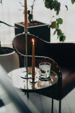 Hilke Collection Ljusstakar-Chiaro Di Luna Ljusstake Förnicklad mässing, 40 cm