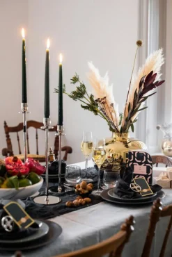 Hilke Collection Ljusstakar-Chiaro Di Luna Ljusstake Förnicklad mässing, 40 cm