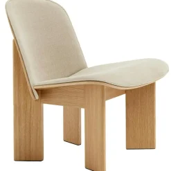 HAY Fåtöljer-Chisel Loungefåtölj Med Klädd Framsida, Ek / Sense Läder Cognac