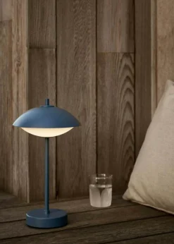 Clam Bordslampa Portabel, Vit