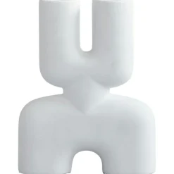 Cobra Dubbel Dekorativ Vas 28 cm, Bone White