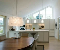 Collage Pendel 45 cm, Vit