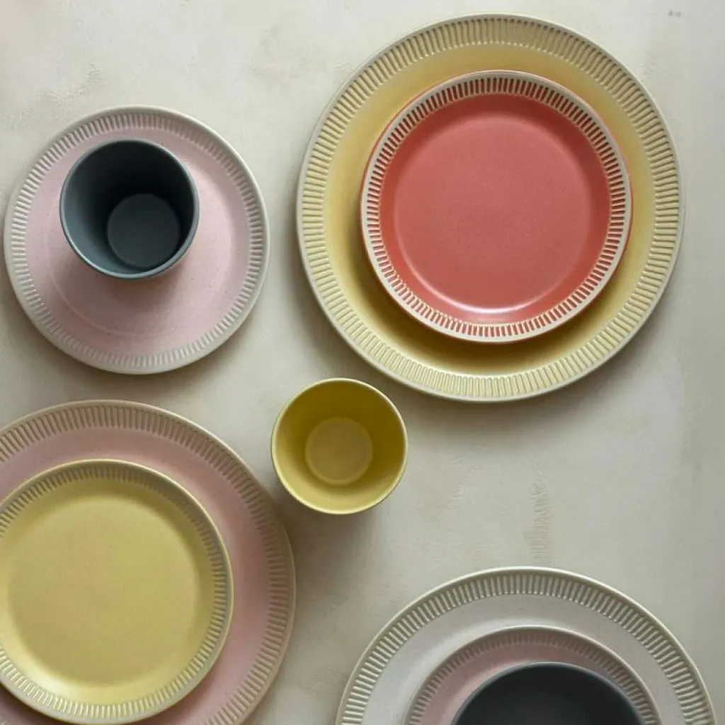 Knabstrup Keramik Mattallrikar-Colorit Tallrik 27 cm, Gul