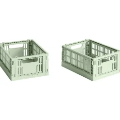 Barn HAY Korgar|Leksaksförvaring-Colour Crate Förvaringslådor Mini 2-pack, Ljusgrå