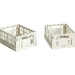 Barn HAY Korgar|Leksaksförvaring-Colour Crate Förvaringslådor Mini 2-pack, Ljusgrå
