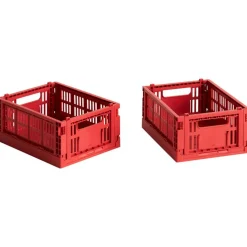Barn HAY Korgar|Leksaksförvaring-Colour Crate Förvaringslådor Mini 2-pack, Ljusgrå