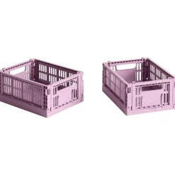 Barn HAY Korgar|Leksaksförvaring-Colour Crate Förvaringslådor Mini 2-pack, Ljusgrå