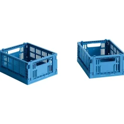Barn HAY Korgar|Leksaksförvaring-Colour Crate Förvaringslådor Mini 2-pack, Ljusgrå