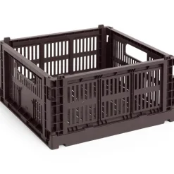 HAY Korgar-Colour Crate Medium Square Förvaring, Bordeaux