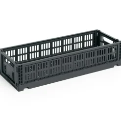 HAY Korgar|Boxar & Askar-Colour Crate Mini Oblong Förvaring, Charcoal