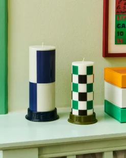 HAY Ljusstakar-Column Ljushållare M, Dusty Blue