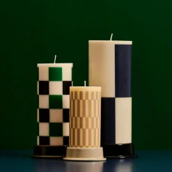 HAY Ljusstakar-Column Ljushållare M, Dusty Blue