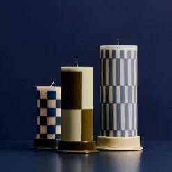 HAY Ljusstakar-Column Ljushållare M, Dusty Blue