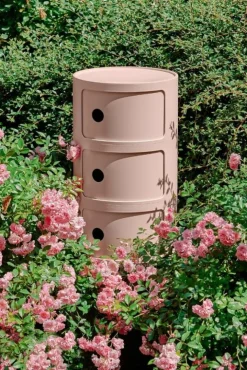 Kartell Hurtsar|Sängbord & Nattduksbord-Componibili Bio Förvaring, Pastellrosa